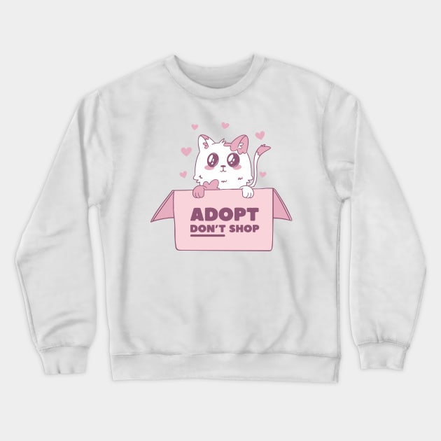 Adopt Don't Shop Crewneck Sweatshirt by Bruno Pires